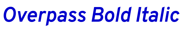 Overpass Bold Italic шрифт